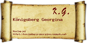 Königsberg Georgina névjegykártya
